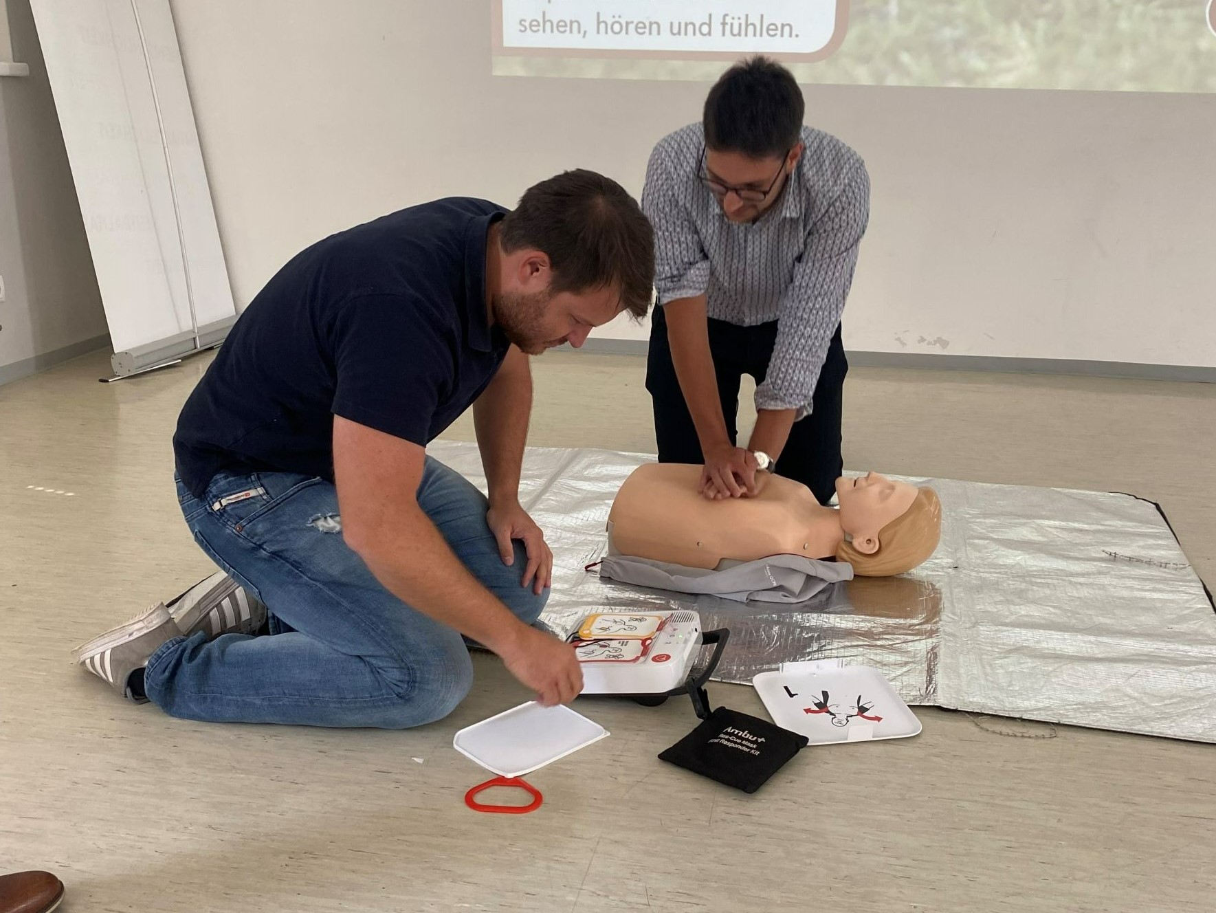 Refreshing first aid course