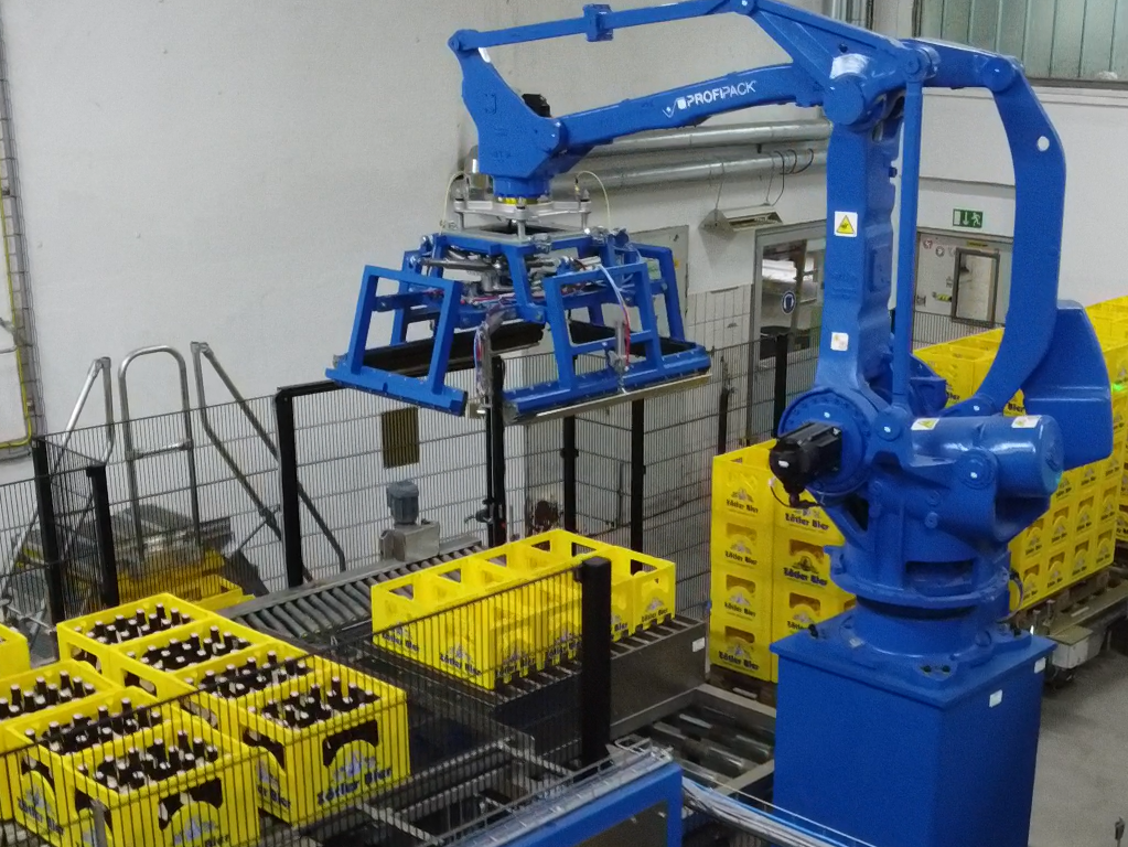 Brauerei Zötler Roboterpalettierung